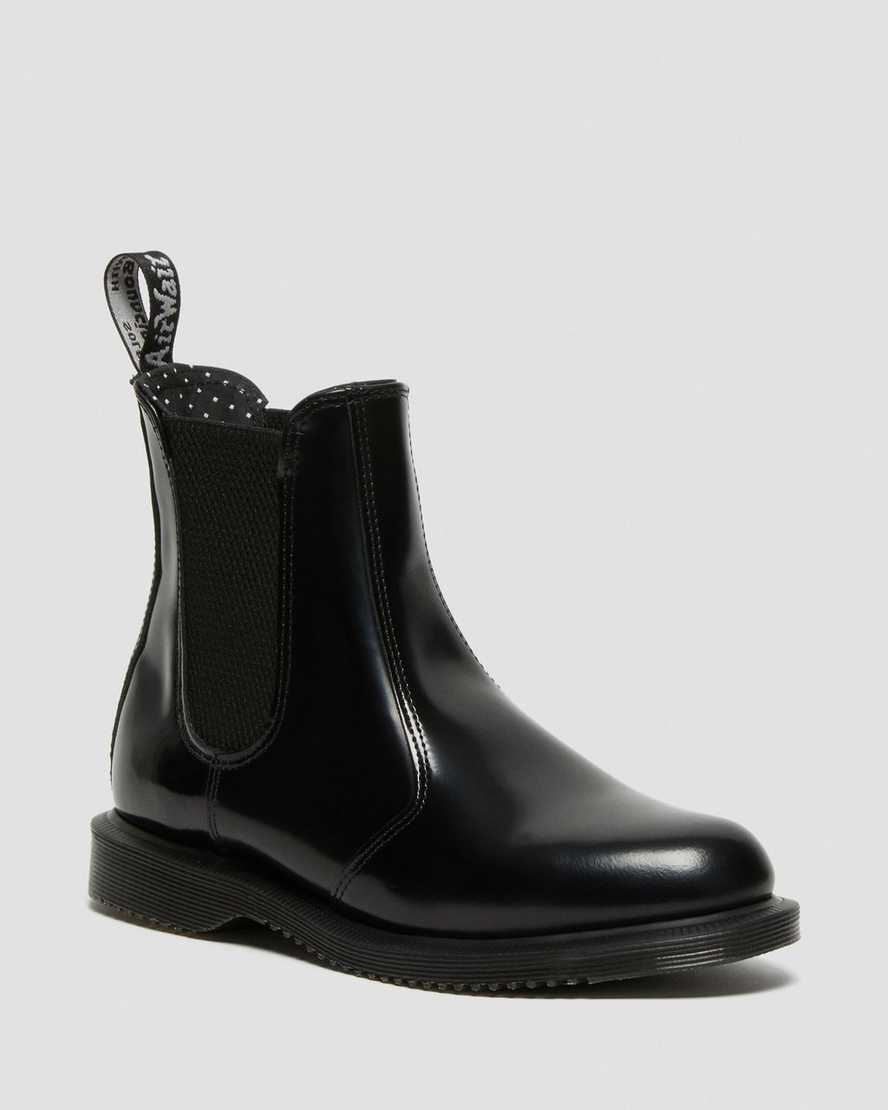 Dr. Martens Flora Smooth Lær Chelsea Støvler Dame Svart [9023DIVWR]